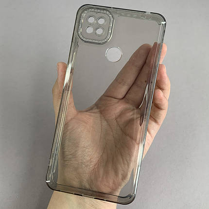 Чохол для Xiaomi Redmi 9С силіконовий чохол з блискучою рамкою на телефон сяомі редмі 9с сірий l6t, фото 1