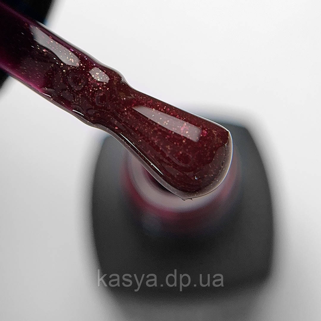 Гель лак Baby Moon Dance Diamond Gel polish №10, 6 мл шоколадно-вишневий з дрібним шиммером, фото 1