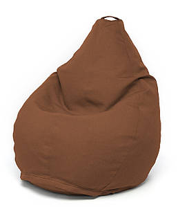 Крісло-мішок Груша "MrBean" Рогожка M, Світло-Коричневий