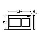 Кнопка зливу для інсталяції VIEGA подвійна матована хром 75520 773243, фото 3