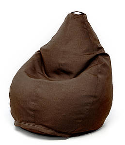 Крісло-мішок Груша "MrBean" Рогожка M, Шоколад