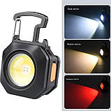 Портативний LED ліхтарик RIAS LL-201 акумуляторний з відкривачем та прикурювачем 400mAh Black (7_00691), фото 5