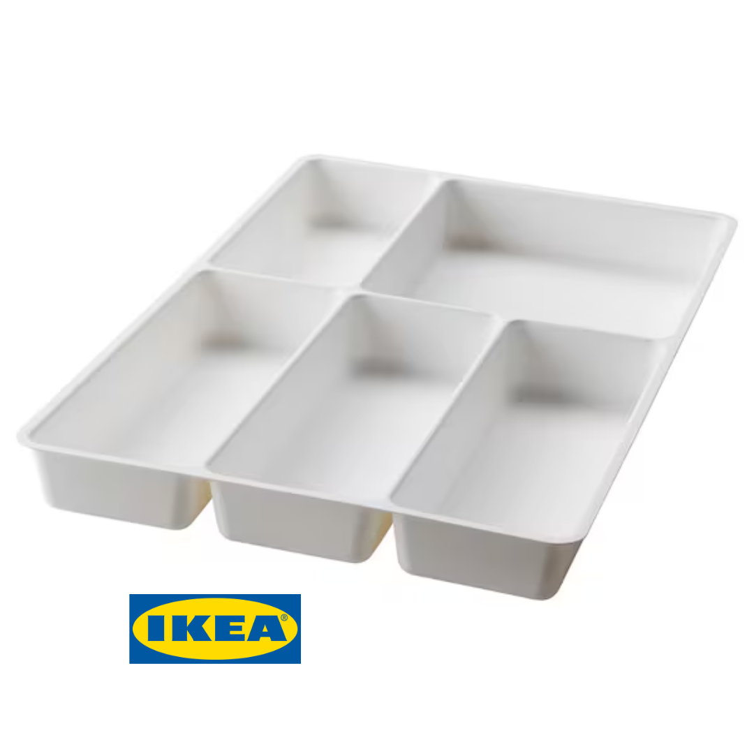 Лоток для столових приборів IKEA STODJA (ІКЕА СТОДЯ). 31x50 см. 501.772.23. Білий