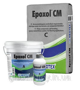 Епоксидно цементна нівелююча суміш для підлог Epoxol CM (А+В+С) упаковка 31 кг, фото 1