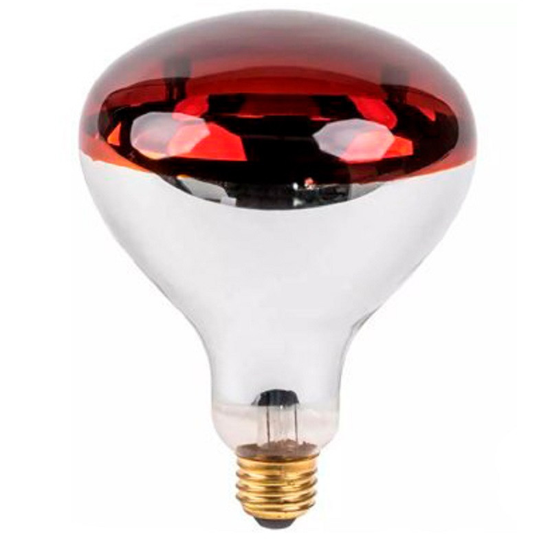 Лампа ІЧ для обігрівання тварин 175 W 240 V LuxLight IR R125 тверде скло червона Китай