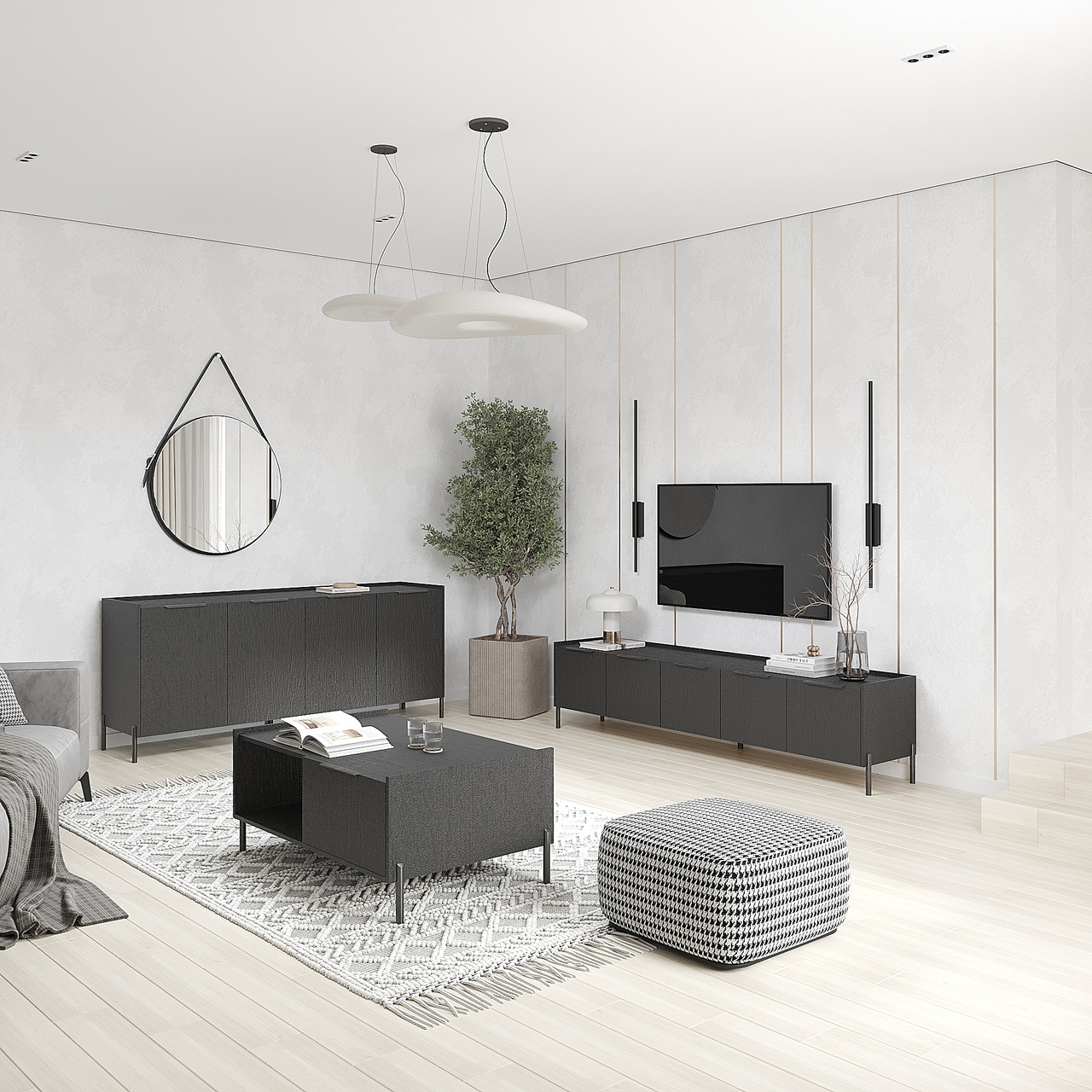 Комплект меблів Ларго з 3 позицій МОРСЬКЕ ДЕРЕВО КАРБОН, фото 1