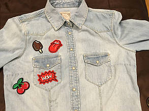 Нашивка Губки язик / The Rolling Stones 49х55 мм, фото 3