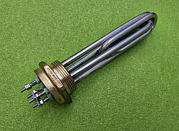 Блок тен ПЕТЛЕВИЙ нержавійка 5kW / 220V / на різьбі 1,5" / L=195мм (до парової праски, парогенератора) Туреччина