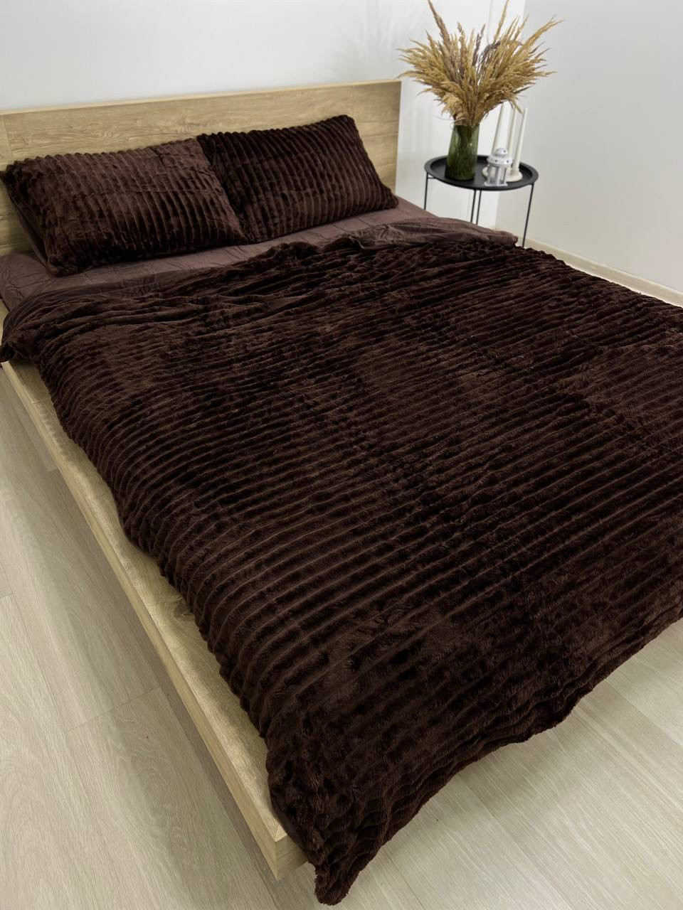 Велюрова постільна білизна Шарпель полуторна комплект/тепла постільна білизна, фото 1
