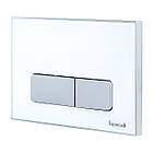 Кнопка зливу для інсталяції IMPRESE подвійна глянцева біла 82635 i7110AW, фото 2