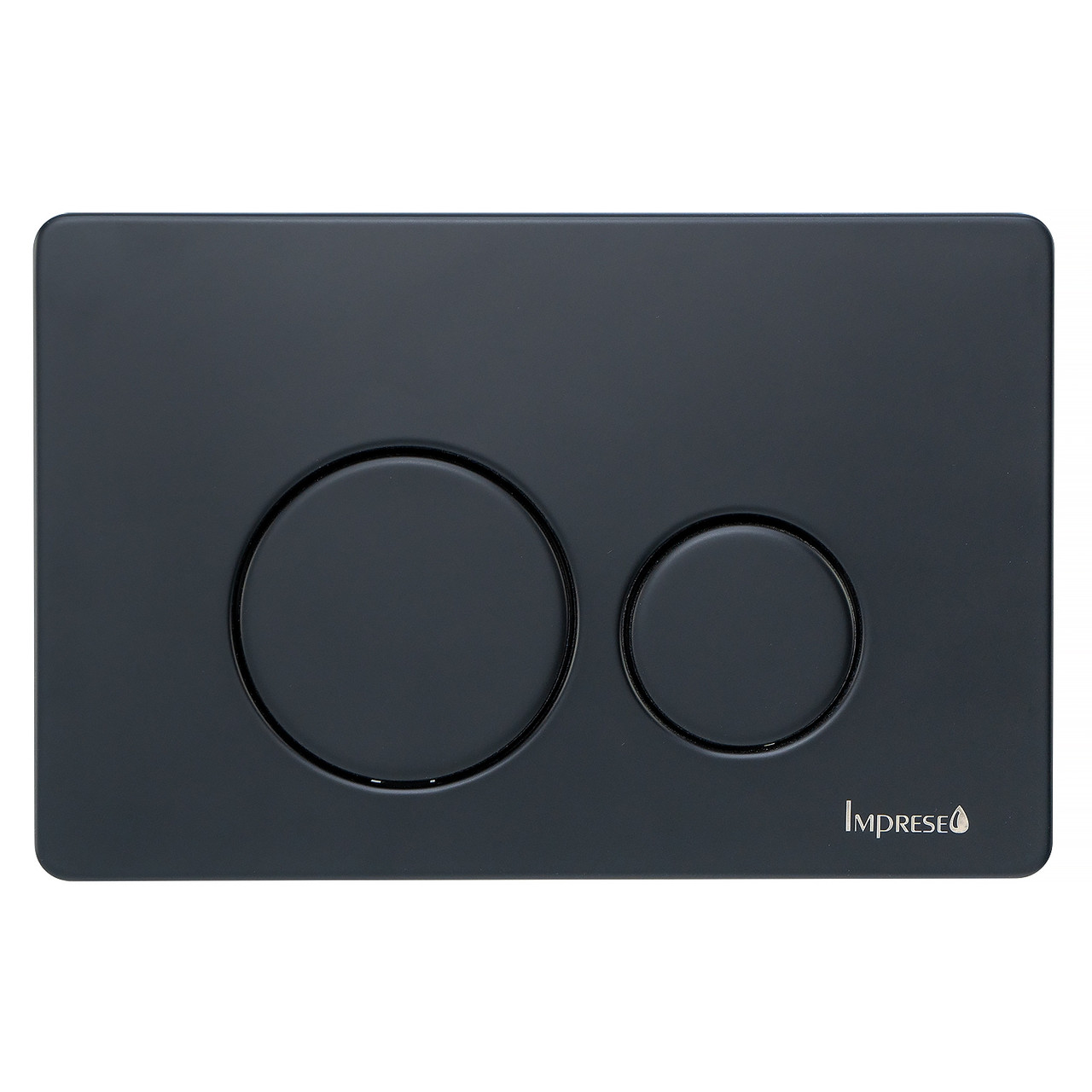 Кнопка зливу для інсталяції IMPRESE подвійна матована чорна 82638 i7111SB, фото 1