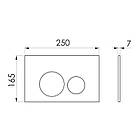 Кнопка зливу для інсталяції IMPRESE подвійна матована чорна 82638 i7111SB, фото 3