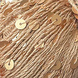 Королівська Паєтка 3мм + 6мм № 108 хакі у тон (Пряжа бавовна з паєтками), фото 2