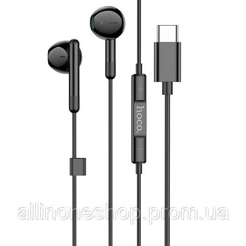 Проводные наушники Type-C Hoco M93 Stereo вакуумные с микрофоном 1.2m ...