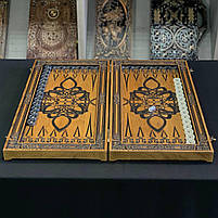 Нарди подарункові Лев 64×32×4см ручне різьблення, фото 5