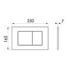 Кнопка зливу для інсталяції IMPRESE подвійна матована золото 82643 i7112SG, фото 3
