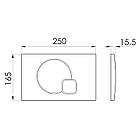 Кнопка зливу для інсталяції IMPRESE подвійна глянцева біла 82652 i7115PW, фото 3