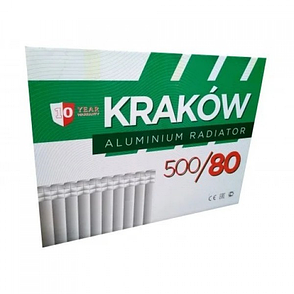 Алюмінієвий радіатор опалення Krakow 500/80 (10 секцій), фото 1