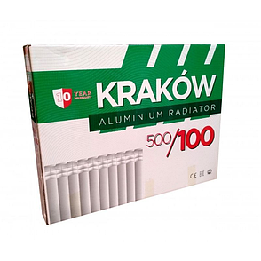 Алюмінієвий радіатор опалення Krakow 500/100 (6 секцій), фото 1