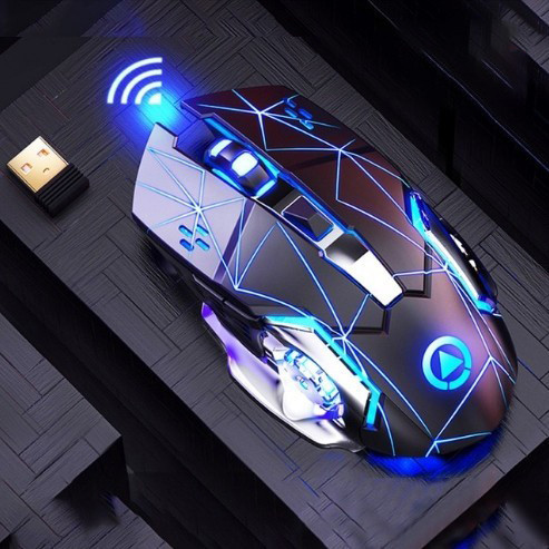 Миша бездротова з підсвічуванням A4 Star Black. Мишка USB, 2.4 ГГц, оптична з акумулятором, фото 1