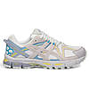 Жіночі кросівки Asics Gel-Kahana 8 white blue yellow Асикс Кахана яскраві світлі різнобарвні кольорові шкіра сітка, фото 3