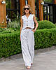 Жіночий брючний костюм, жилет та штани льон Білий, фото 5