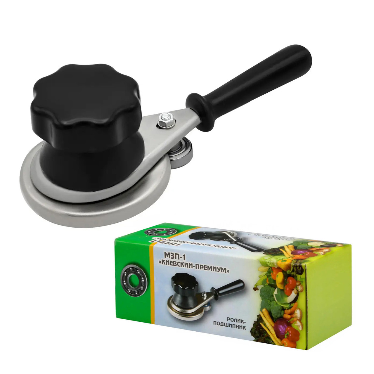 Закаточна машинка закочувальний ключ для консервації напівавтомат "Київський Преміум МЗП-1" з підшипником, фото 1