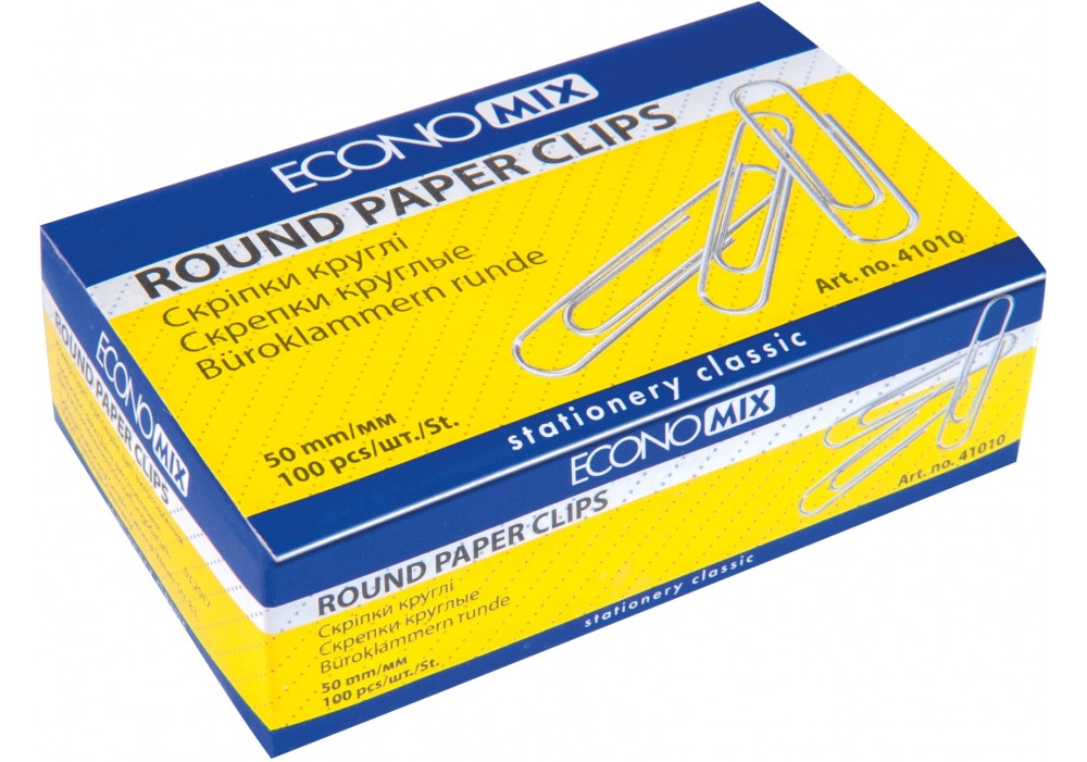 Скріпки круглі 50мм Economix E41010