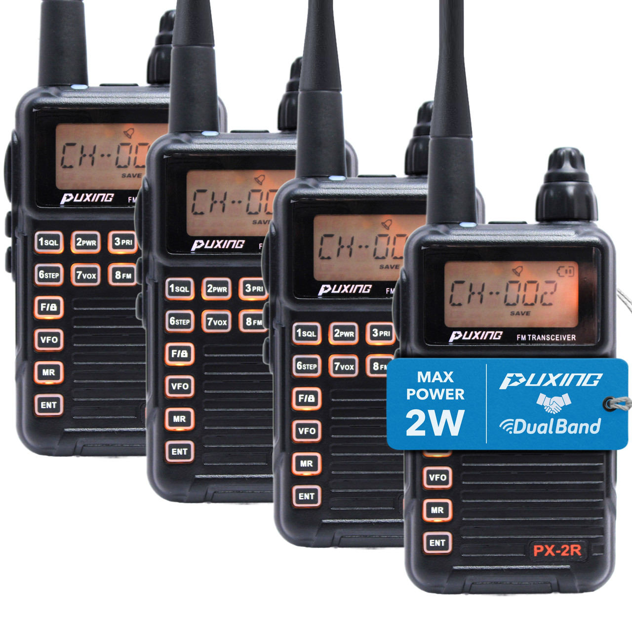 Комплект з чотирьох Рацій Puxing PX-2R UHF