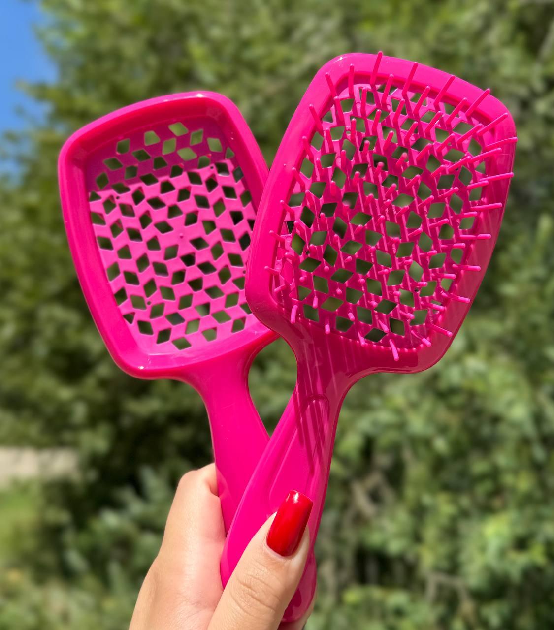 'Гребінець для волосся "Super Brush". Малиновий, у пакеті, фото 1