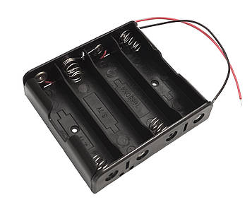 Тримач акумулятора 18650*4шт, з проводами, GNI0049, Китай