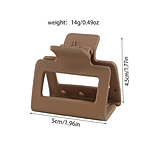 Краб заколка для волосся Amice 5 см матовий червоний, фото 3