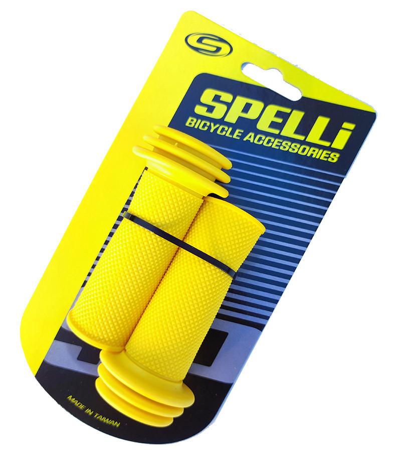Грипси на дитячий велосипед Spelli SBG-688, довжина 90 мм, жовті, фото 1