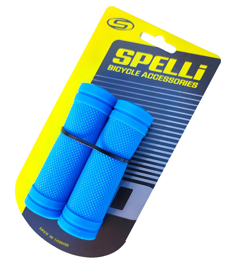 Грипси на велосипед Spelli SBG-660S, довжина 90 мм, під ревошиф, сині