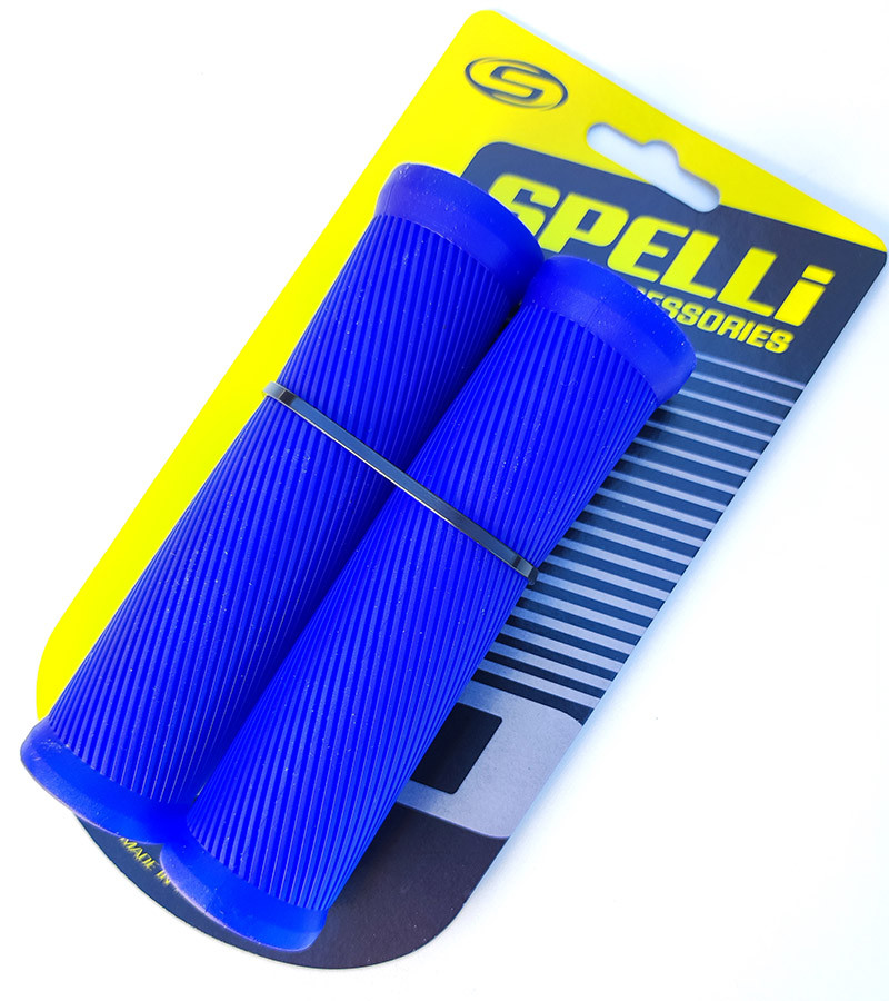 Грипси велосипедні Spelli SBG-6703 довжина 125 мм, синій