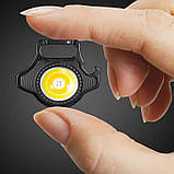 Портативний LED ліхтарик RIAS 48G акумуляторний з відкриванням та магнітом Type-C Black (7_00694), фото 3