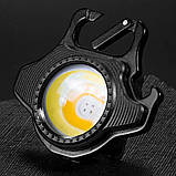 Портативний LED ліхтарик RIAS 48G акумуляторний з відкриванням та магнітом Type-C Black (7_00694), фото 4