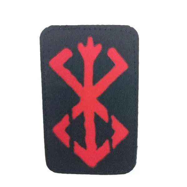 Шеврон PATCH ПАТРІОТ «Берсерк» Black/RED лазерна різка