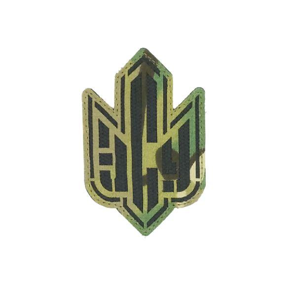 Шеврон PATCH ПАТРІОТ «ЗСУ фігурний» тризуб мультикам, лазерна різка