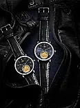 Чоловічий механічний годинник з автопідзаводом Winner 8271 Silver-Black годинник знаки зодіаку, фото 9
