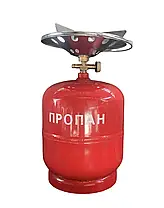 Газова плита однокомфорна Мрія + Балон газовий  InterTool 12л + редуктор зі шлангом + пальник на балон у подарунок, фото 5