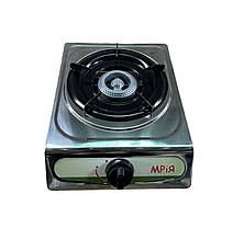 Газова плита однокомфорна Мрія + Балон газовий Rudyy 12л + редуктор зі шлангом + пальник на балон у подарунок, фото 3