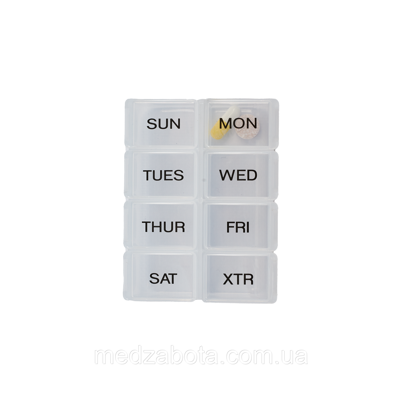 Органайзер для пігулок 8 ячеєк (2*4), фото 1