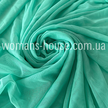 Сітка стрейч однотонна м'яка 150 см 38 grm М'ята