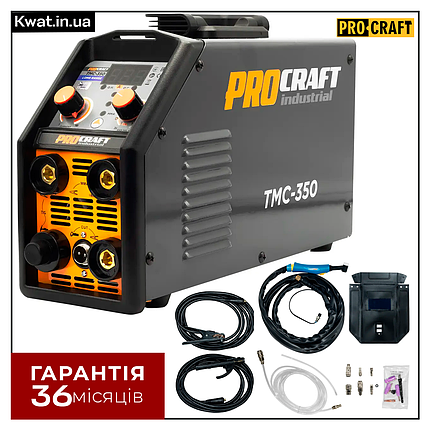 Інверторний зварювальний апарат для зварювання та різання Procraft Industrial TMC350 Long Range TIG ММА CUT, фото 1