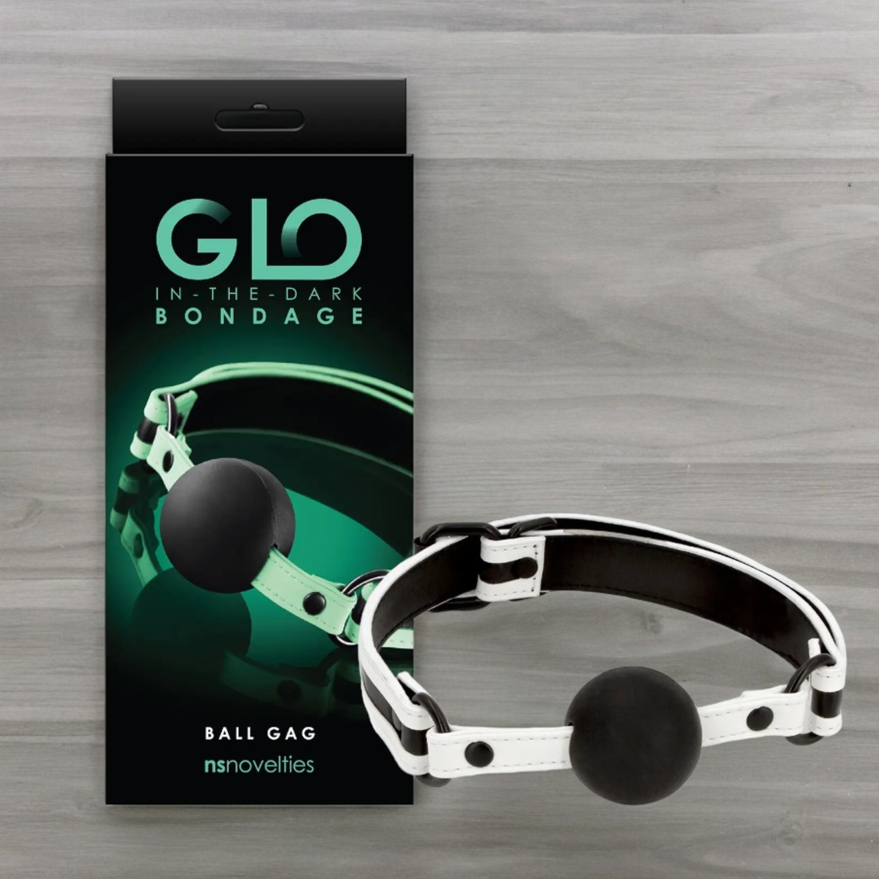 Капелюх світний у темряві GLO "Bondage Ball Gag" NS Novelties