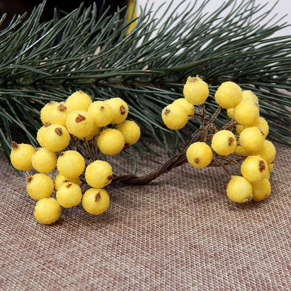 Букет калина в цукрі. Колір жовтий, фото 1