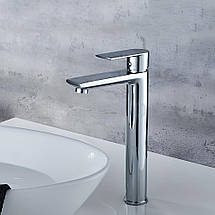 Змішувач для умивальника Dante LM1055-22 високий, хром, фото 4