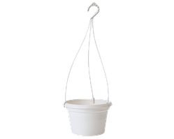 Вазон "Глорія" з підвіскою 25*16см.  (біла роза)