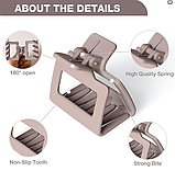 Краб заколка для волосся Amice 5 см матовий бежевий, фото 2